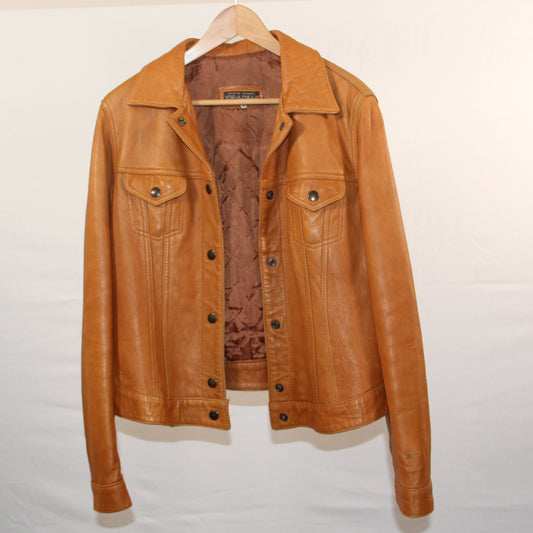 Vintage Leather trucker Jacket (1980's)